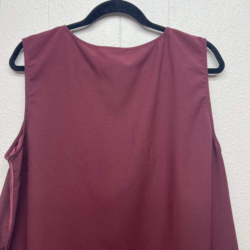 Lane Bryant Burgundy Sleeveless Blouse - Picture 6 of 11